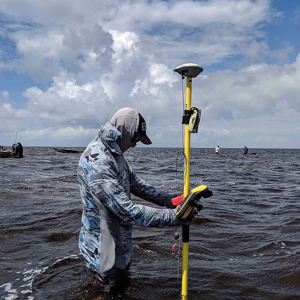 RK&K Team Member Working on the Rodanthe SAV Relocation Project