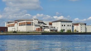 ACEC MD Engineering Excellence Award winning ENR Facility viewed from the Baltimore harbor.