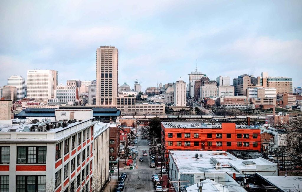 A view of downtown Richmond, VA.