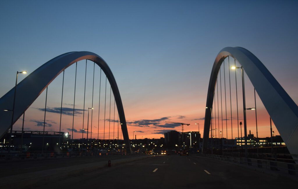 A photo of the Frederick Douglass Memorial Bridge in Washington, DC