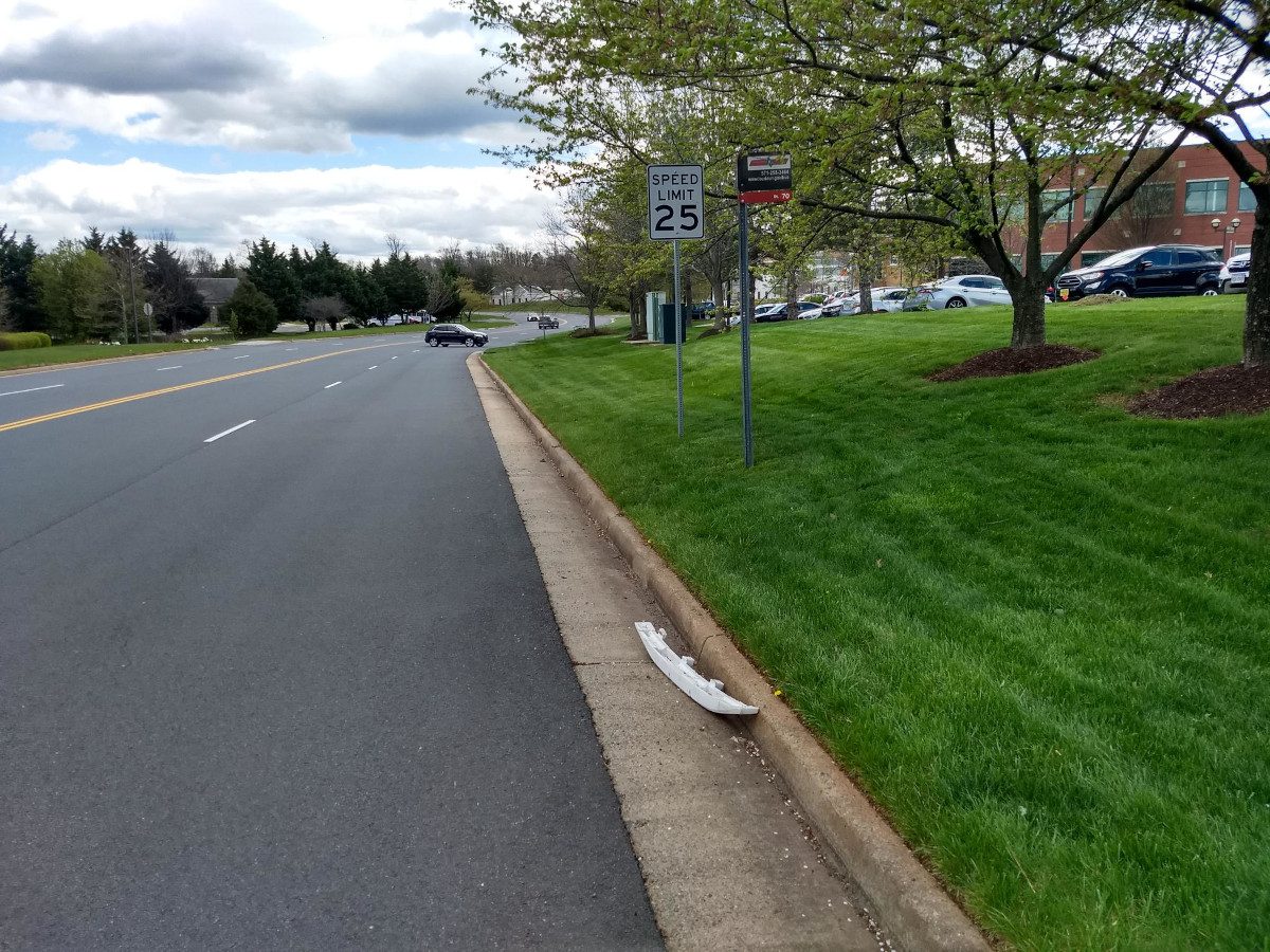 An inaccessible bus stop.