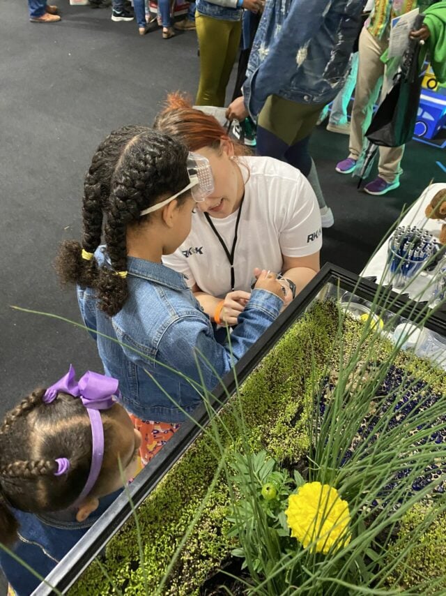 Demonstrating bioretention.