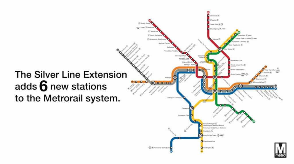 An infographic designed to promote the new Metrorail system.