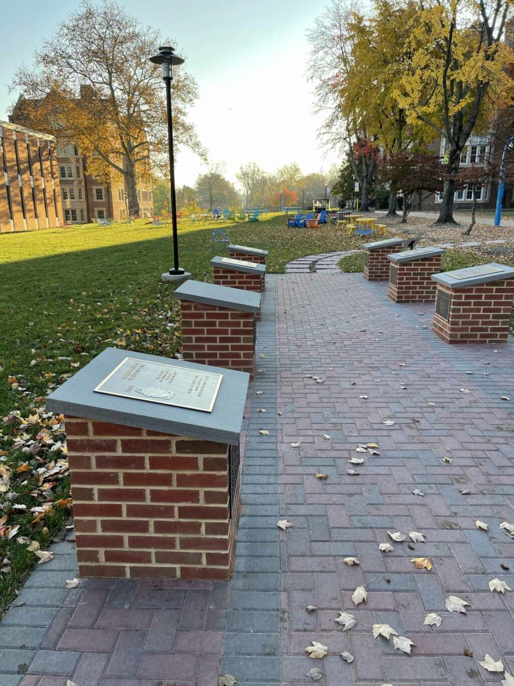 Plaque commemorating the walkway.