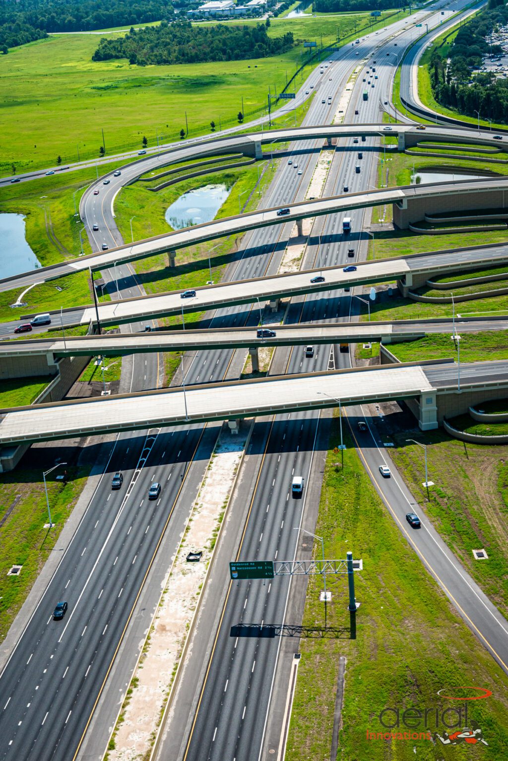 overhead view of SR528 & SR436 Intersection