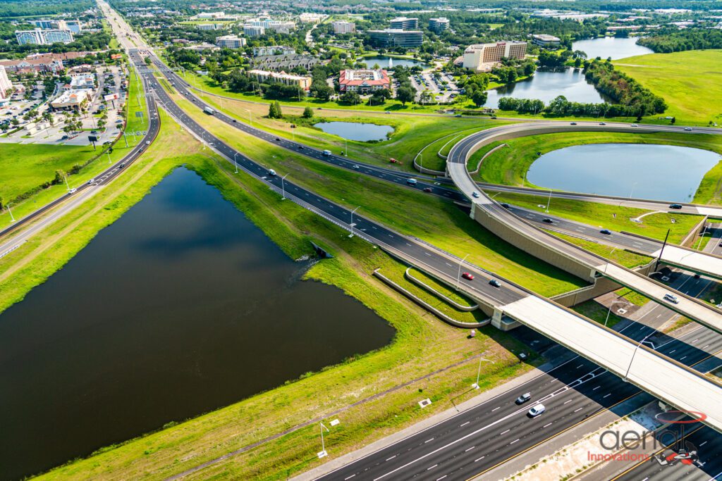 overhead view of SR528 & SR436 Intersection