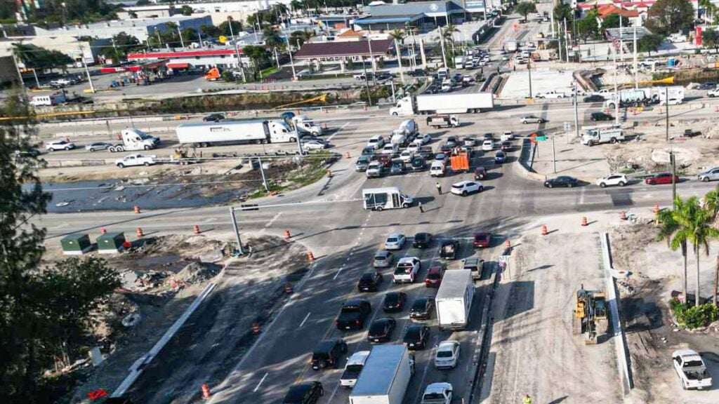 An areal photo of SRR 25 and Okeechobee road