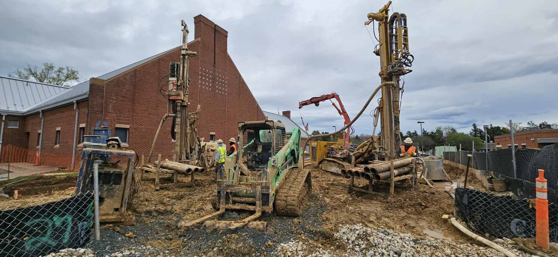 Excavating at Leesburg Police Station.